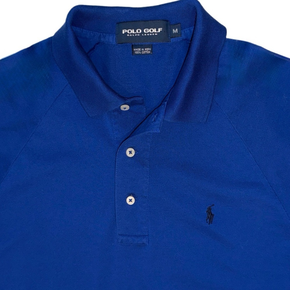 Vintage Ralph Lauren Golf Polo Shirt Men’s M – Blue Short Sleeve Logo Preppy
